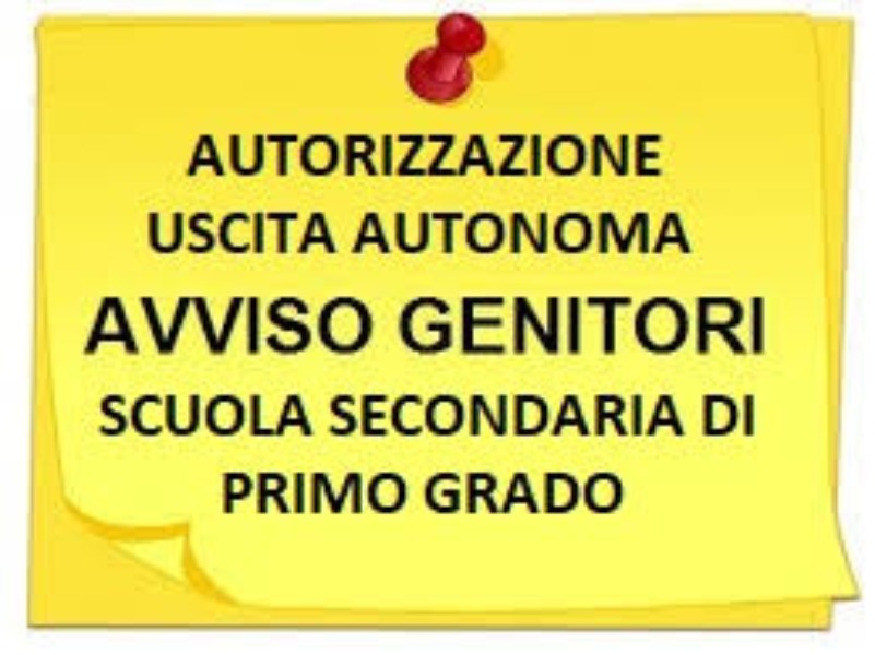 Uscita autonoma classi prime scuola secondaria